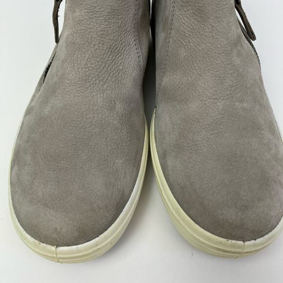 ECCO Soft 7 Nubuck Zip Bootie Ankle Sneakers Soft Leather Comfort Shoes Grey - Picture 4 of 16
